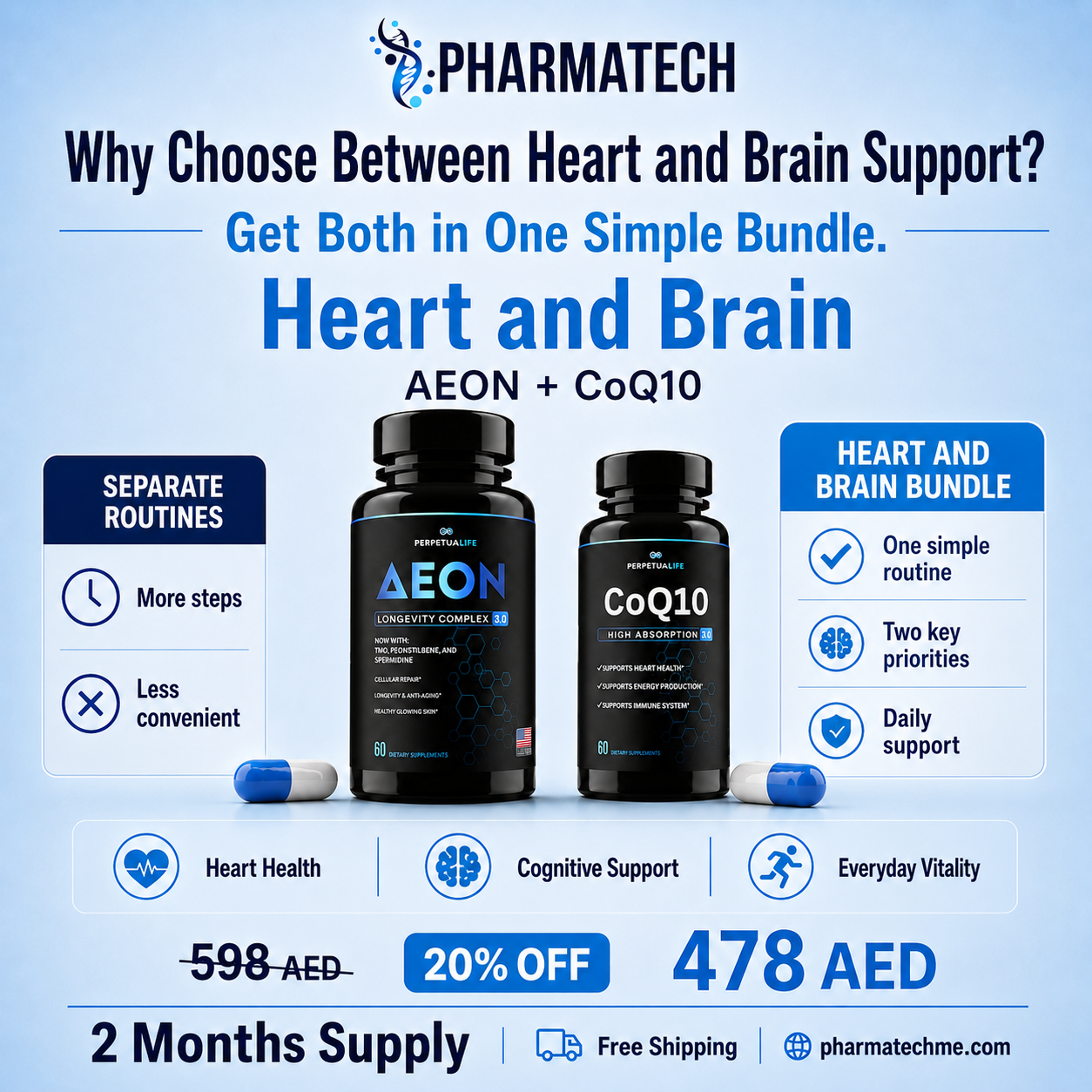 Heart and Brain Bundle | Aeon + Coq10