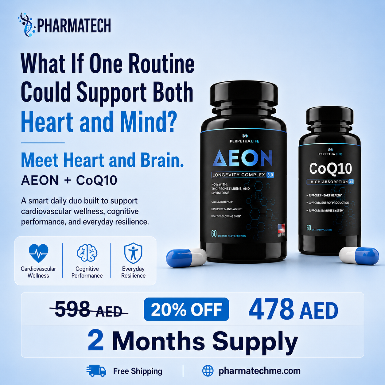 Heart and Brain Bundle | Aeon + Coq10