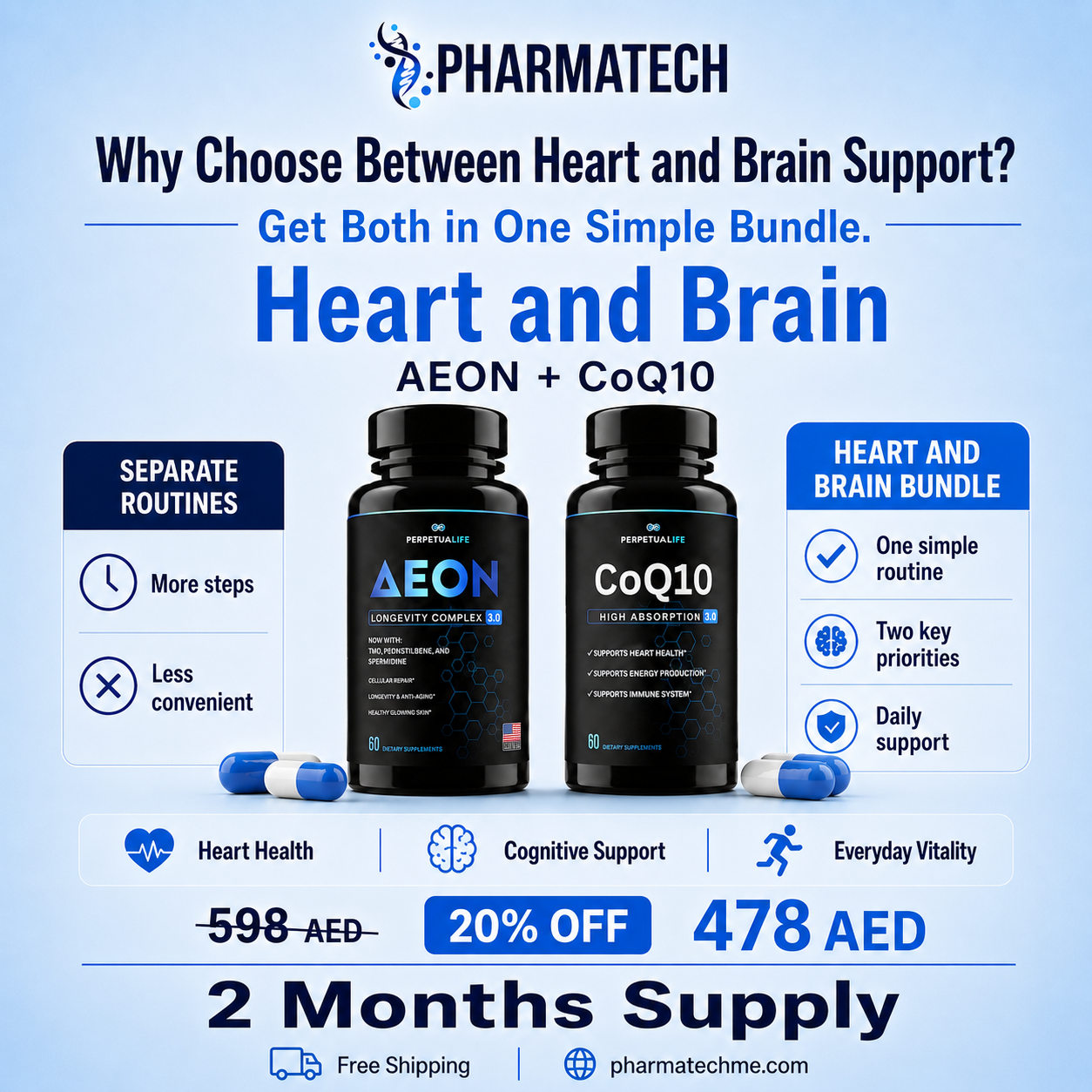 Heart and Brain Bundle | Aeon + Coq10