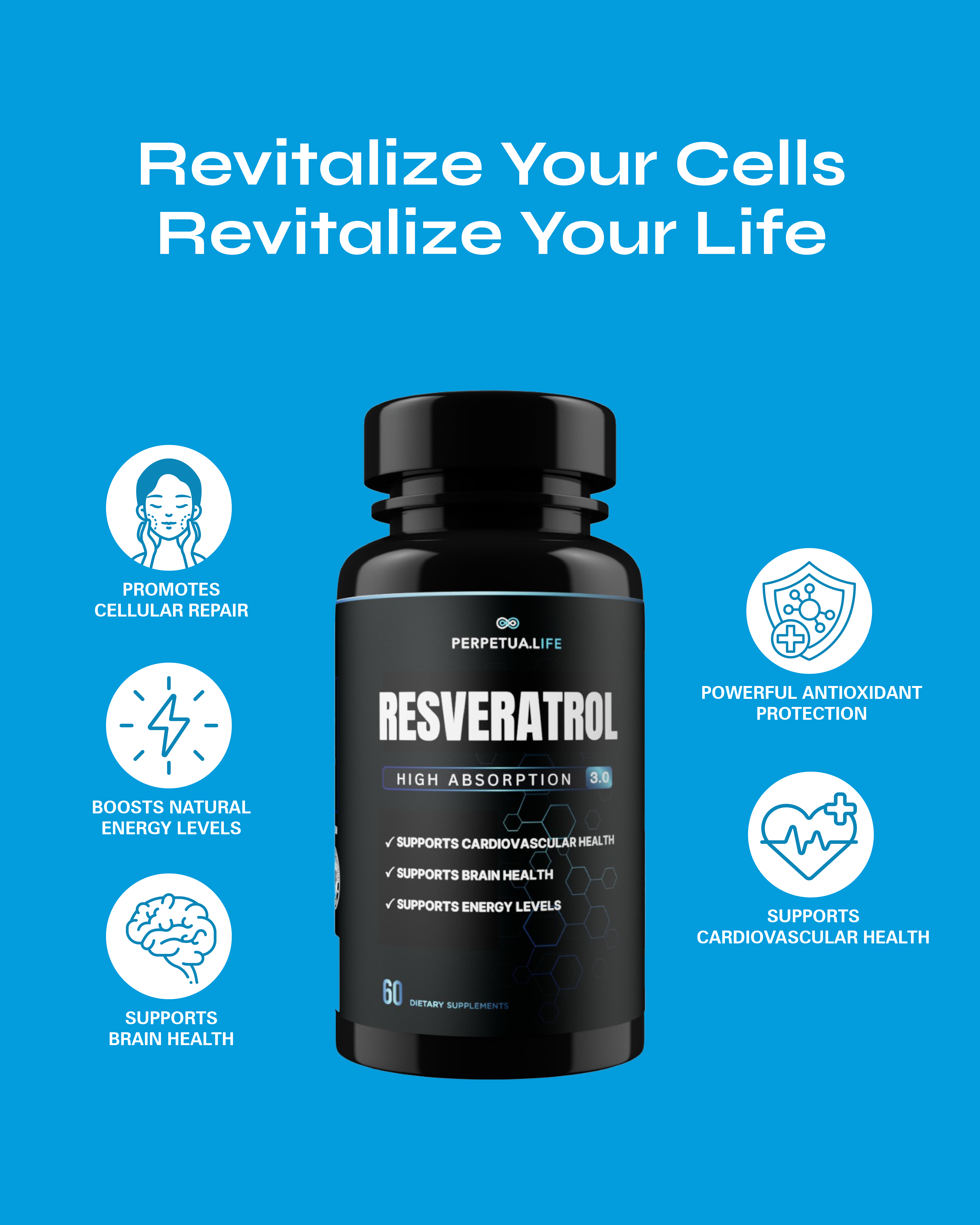 Resveratrol 500MG – Antioxidant for Longevity