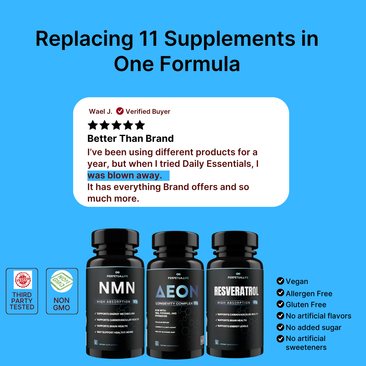 Super 3 Longevity Bundle | AEON + NMN + Resveratrol