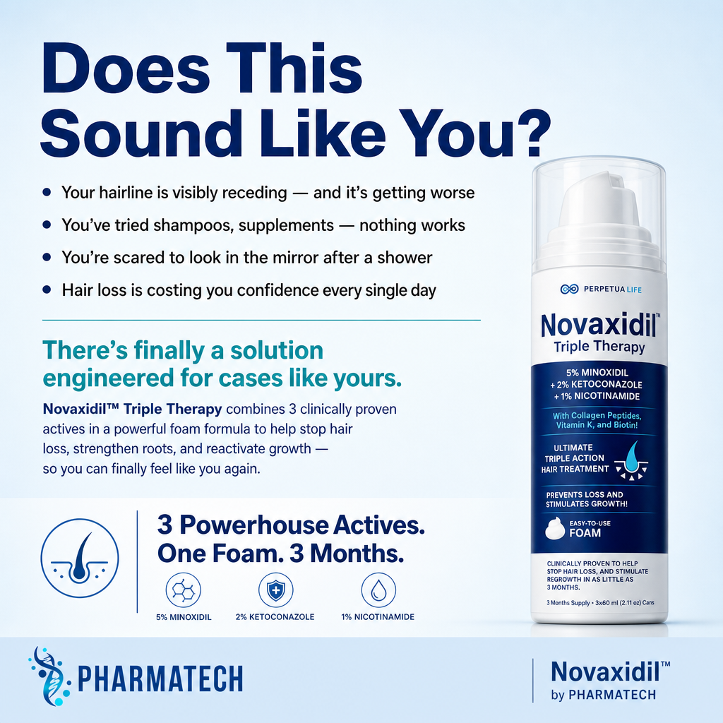 Novaxidil Triple Therapy Hair Regrowth Foam