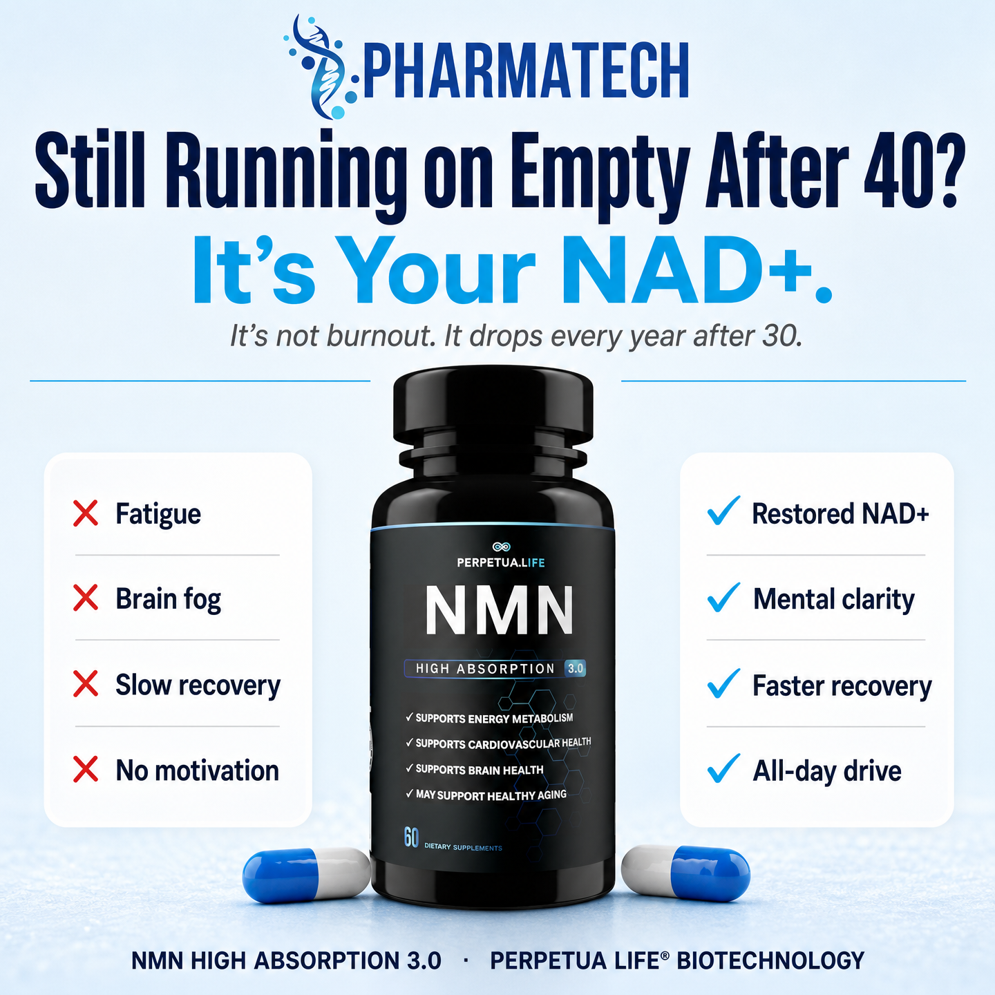 NMN 500MG Capsules – NAD+ Booster
