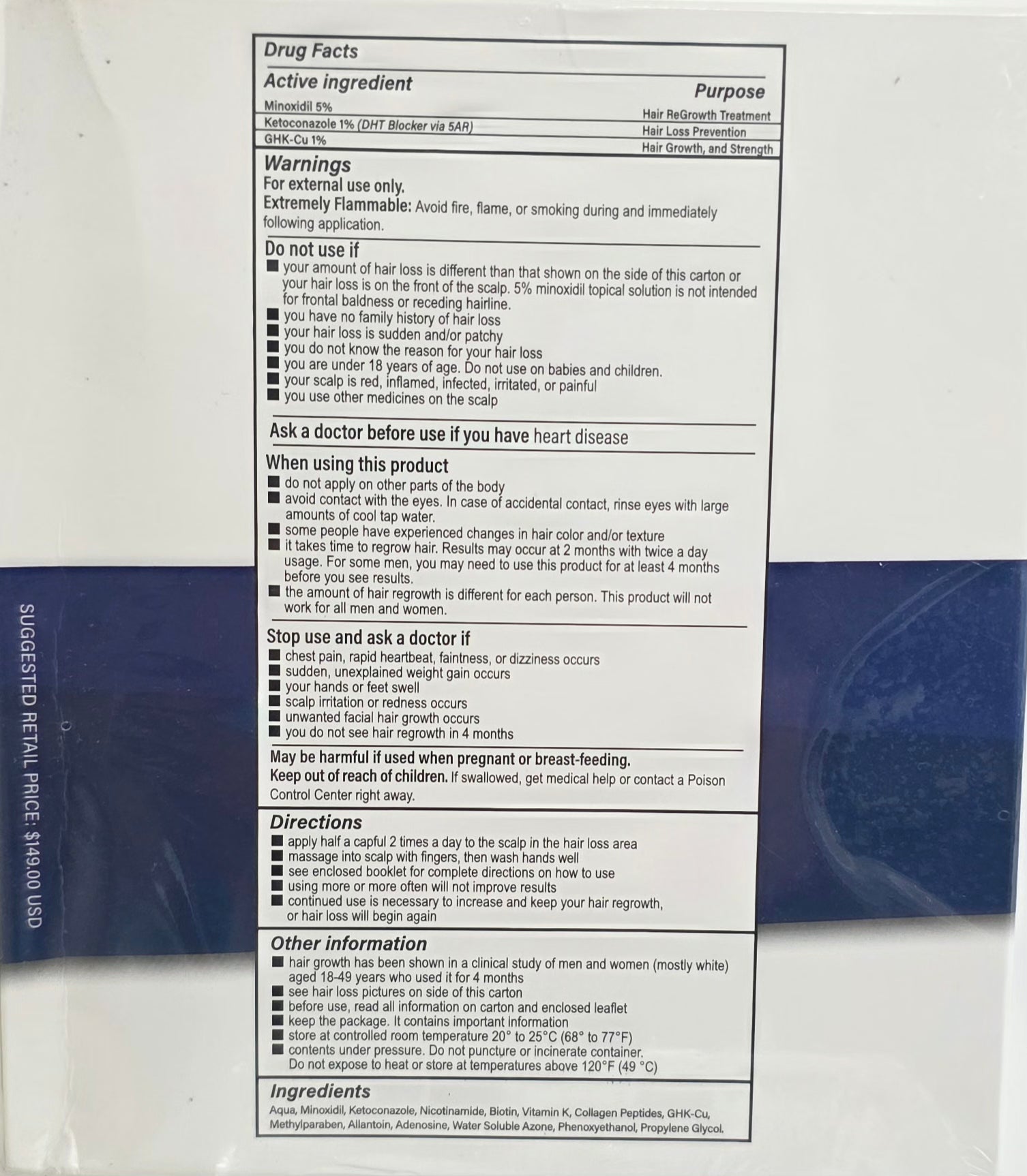 Novaxidil Triple Therapy Hair Regrowth Foam