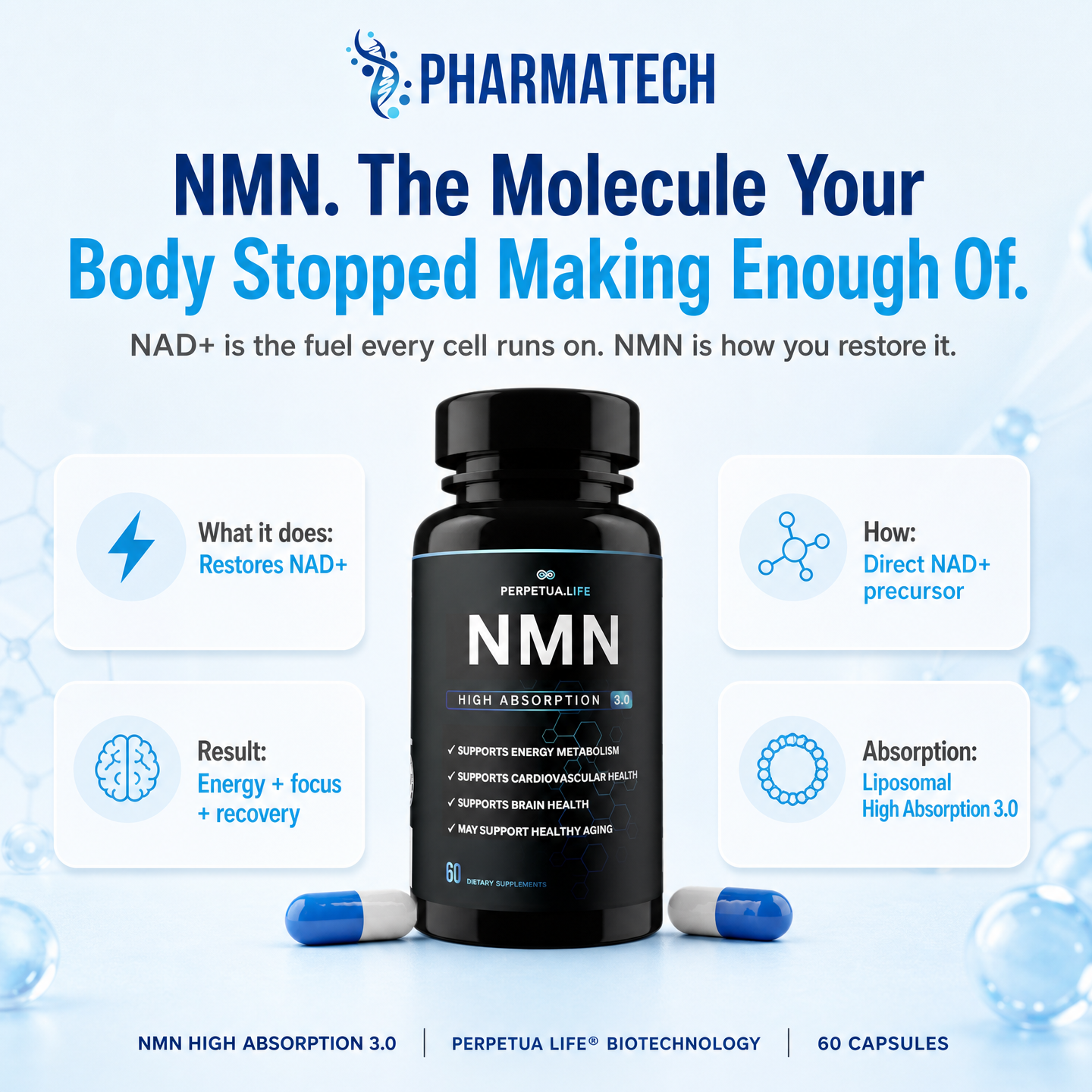 NMN 500MG Capsules – NAD+ Booster