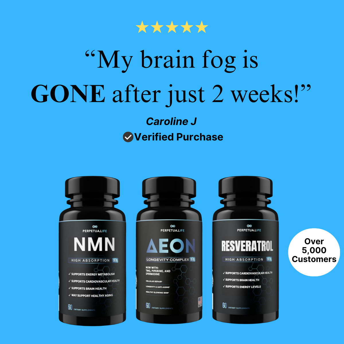 Super 3 Longevity Bundle | AEON + NMN + Resveratrol